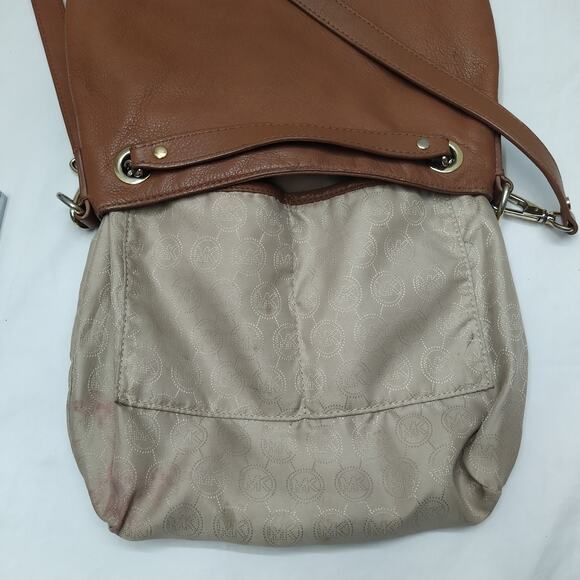 Michael Kors Brown Leather Chain Strap Crossbody Shoulder Bag - Picture 11 of 16